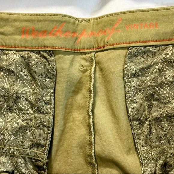 Men Original Weatherproof Vintage Olive Green Khakis - Picture 8 of 9